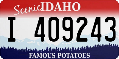ID license plate I409243