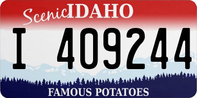 ID license plate I409244