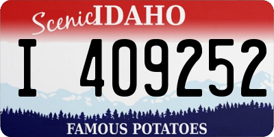 ID license plate I409252