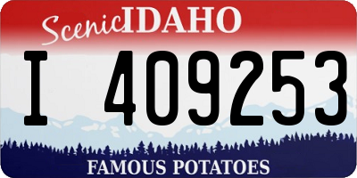 ID license plate I409253