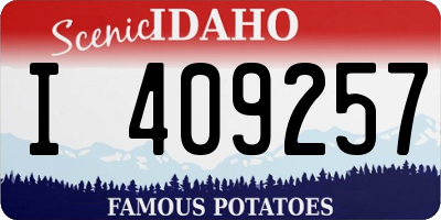 ID license plate I409257