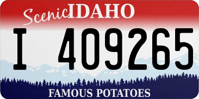 ID license plate I409265