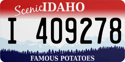ID license plate I409278