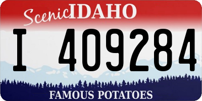 ID license plate I409284