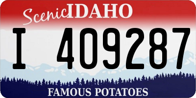ID license plate I409287