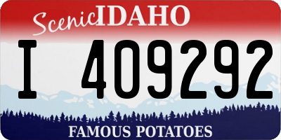 ID license plate I409292