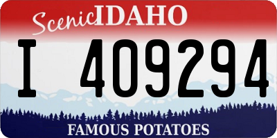 ID license plate I409294