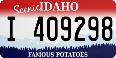 ID license plate I409298