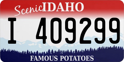 ID license plate I409299