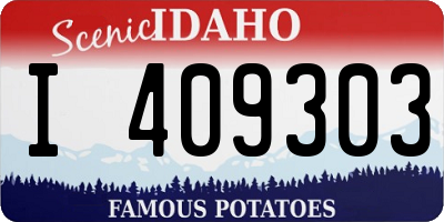 ID license plate I409303
