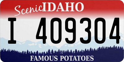 ID license plate I409304