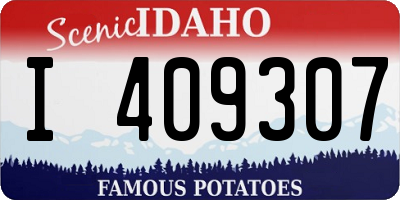 ID license plate I409307