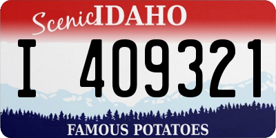 ID license plate I409321