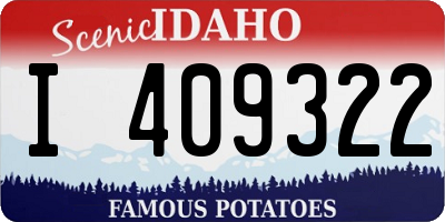 ID license plate I409322