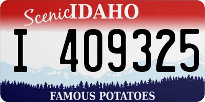 ID license plate I409325
