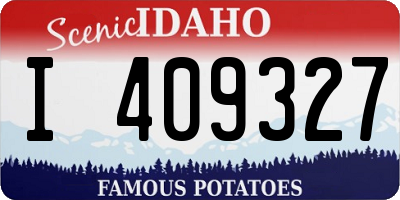 ID license plate I409327