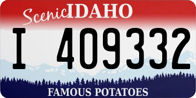 ID license plate I409332