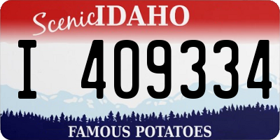 ID license plate I409334