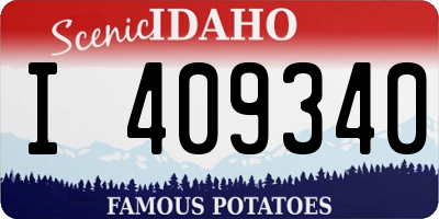 ID license plate I409340