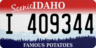 ID license plate I409344
