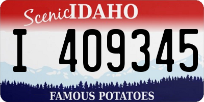 ID license plate I409345