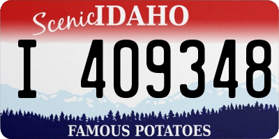 ID license plate I409348