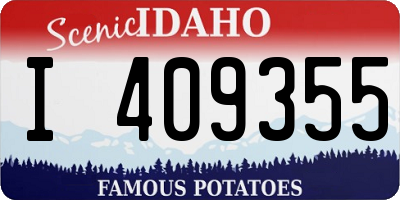 ID license plate I409355