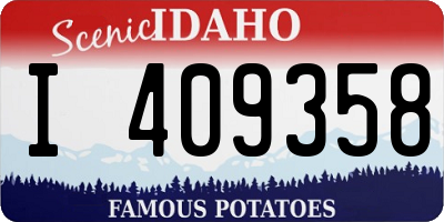 ID license plate I409358