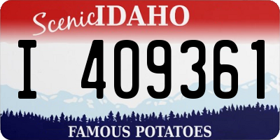 ID license plate I409361