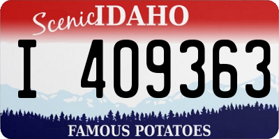 ID license plate I409363