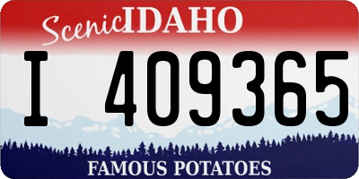 ID license plate I409365