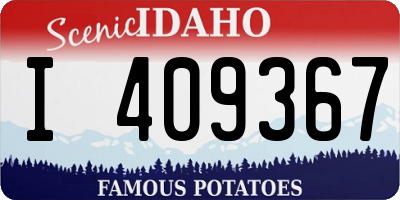 ID license plate I409367