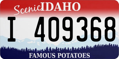 ID license plate I409368