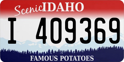 ID license plate I409369