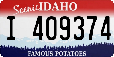 ID license plate I409374