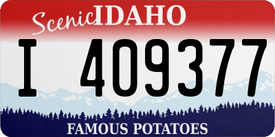 ID license plate I409377