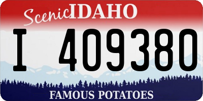 ID license plate I409380