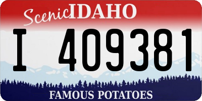 ID license plate I409381