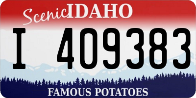 ID license plate I409383