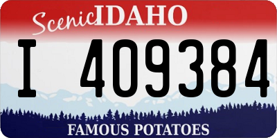 ID license plate I409384
