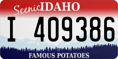 ID license plate I409386