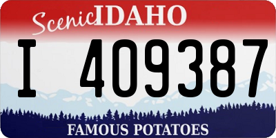 ID license plate I409387