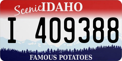 ID license plate I409388