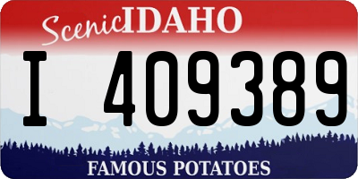ID license plate I409389