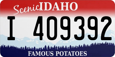ID license plate I409392