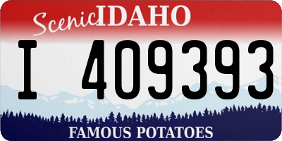 ID license plate I409393