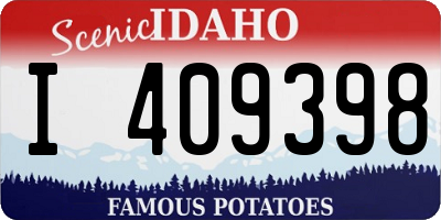 ID license plate I409398
