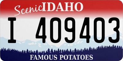ID license plate I409403