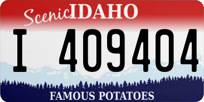 ID license plate I409404
