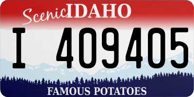 ID license plate I409405